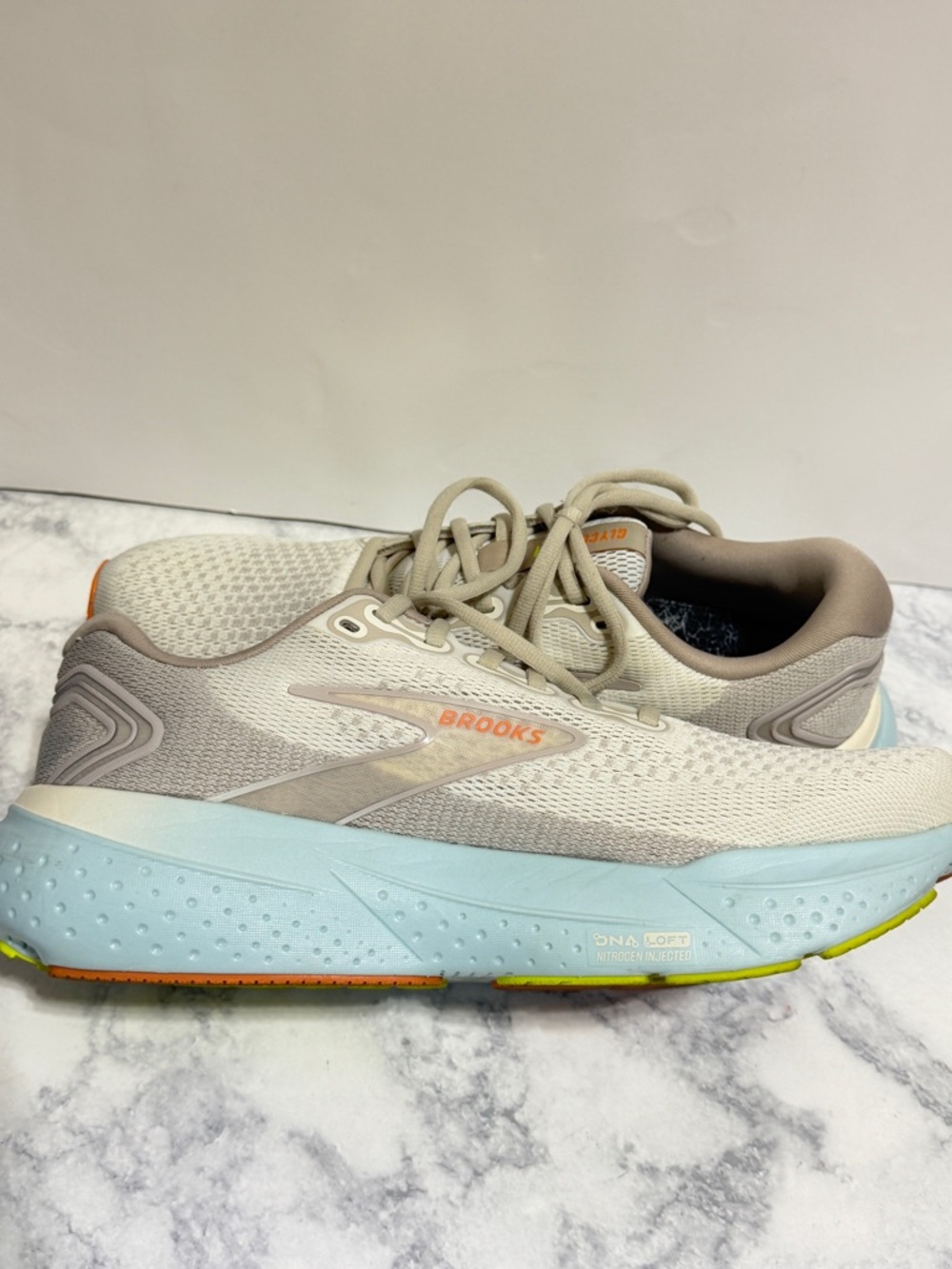 Brooks Glycerin 21 Road-Running Shoes Women's gray aqua coconut size 11 - Picture 6 of 13